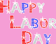 Zmieniający kolory napis święto pracy